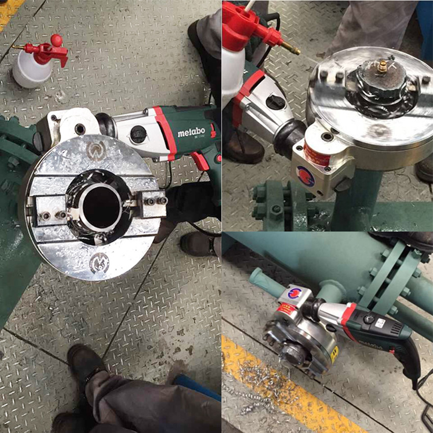 Self Centering Chamfering Portable Pipe Beveling Tool Cold Processing