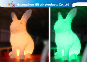 Quality LED Color Changing Inflatable Easter Bunny Costume , Giant Inflatable Rabbit wholesale