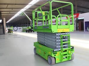 Quality 12m Elevated Lift Platform Aerial Working Electric Manlifts Green Color wholesale