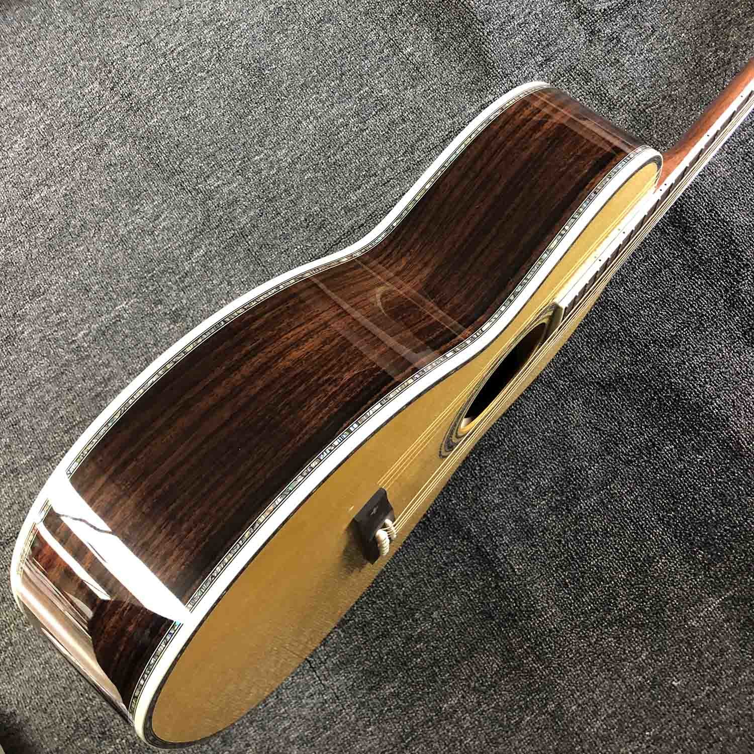 Custom Grand Jimmie Rodgers 000-45s All Solid Wood Acoustic Guitar Ebony Fingerboard Abalone Binding Accept Customized
