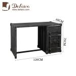 Commercial Black Iron Vintage Style Writing Desk Defaico Furniture
