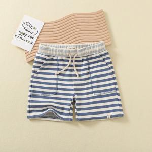 Quality Basic cotton fabric plain clothing manufacturers custom half pants elastic waist shorts for baby boy wholesale