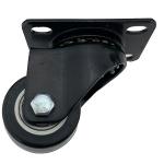 2 Inch Low Profile Black Swivel Plate Polyurethane Casters Wheel