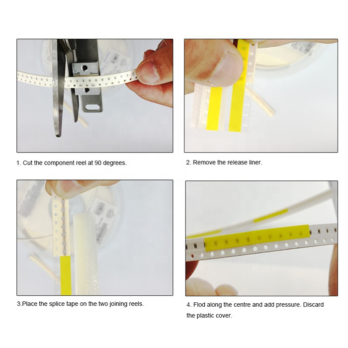 Esd Smt Double Splice Tape 16mm Antistatic Smt Carrier Tape 500pcs / Box