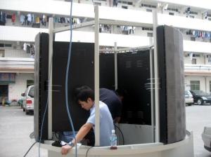 Quality IP65 110V / 60HZ 2500dots DVI Video Curved Advertising Led Display Screen For Outdoor wholesale