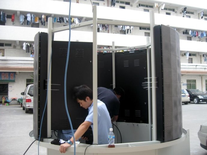 Flexible Full Color Curved Led Wall Screen P3.91 P4.81 2000cd/sqm Brightness