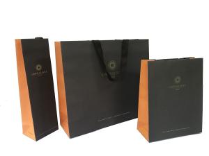 Quality Black Personalised Handmade Sheet Paper Bag Customized Logo Printing wholesale
