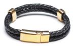 Leather Bracelet, Stainless Steel Clasp, 8 Inches