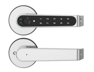 China Euro Waterproof Smart door Hotel Door Handle Locks Intelligent Gate Door Digital Biometric Fingerprint Lock on sale