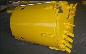 Quality Bore Piling Rock Bucket Flat Teeth Double Bottom Open For Weathered Soft Formation wholesale