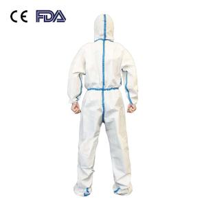 Quality Customized CE Disposable Medical Clothing , Microporous Protective Coverall Suit wholesale