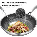 New Arrival Frying Pan Honeycomb Panci Frypan Non Stick Hybrid Stainless Steel