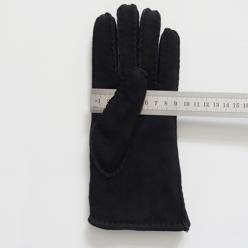 Double Face Leather Winter Gloves Hand Sewn 100% sheepskin gloves