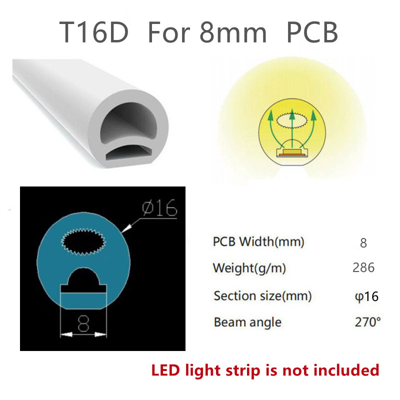 Colorful Separation Cuttable Neon LED Strip Light with 5V 12V 24V AC220V Power Supply