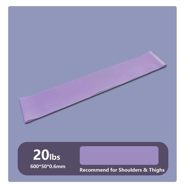 Natural Gym Strength Training Exercise Elastic Rubber 5cm Width Resistance Bands For Pilates Yoga Sports