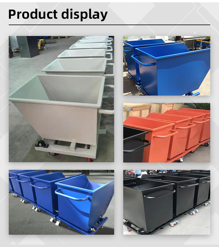 Hydraulic / Pneumatic Tipper Bin Safe Load Discharge In Seconds