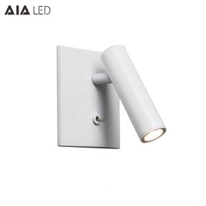China Simple recessed mounted knob switch 3W led wall lamp bed wall reading light for bedroom decoration on sale