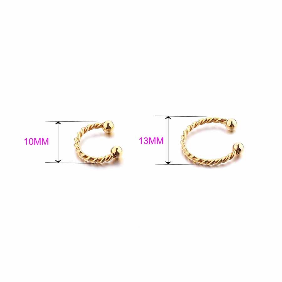 Surgical Steel Twist Eyebrow/ Nose/Ear/ Lip Ring,BCR Body Piercing Earring tragus ring