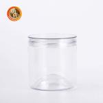 Transparent Round Pet Plastic Food Jars With Lid