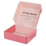 Gloss Matt Varnishing Pink Mailer Shipping Box Cosmetics Packaging Boxes OEM