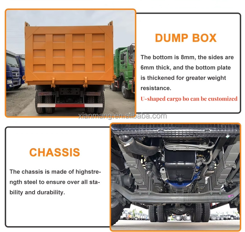 Forward Shift Number 10 400HP Howo Tipper Truck 6x4 8x4 Dump Truck with HW76 Cab