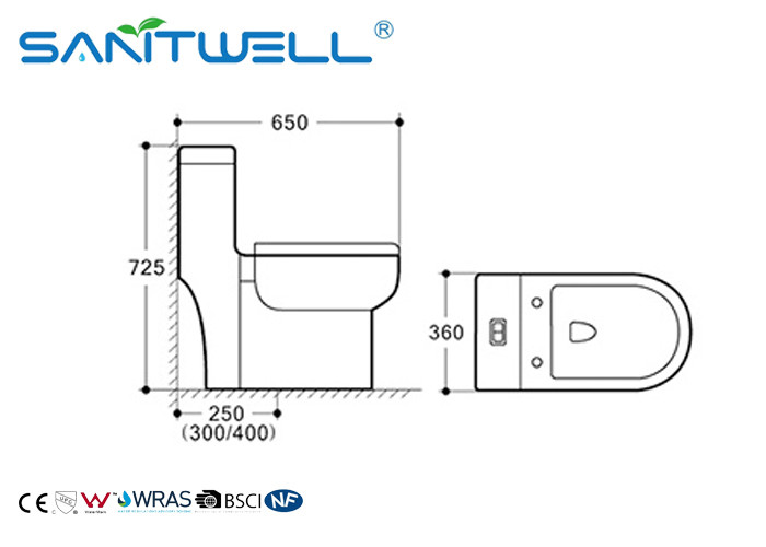 New Design Inodoro China Suppliers Siphonic WC Pipe glazed with antibacterial , S trap toilet
