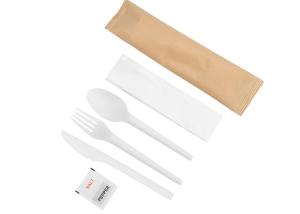 Quality Heat Resistant CPLA Compostable Disposable Cutlery Set wholesale