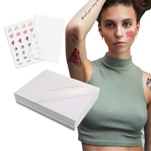 Quality White Paper Decoration Direct Waterproof Printable Temporary Tattoo Transfer Paper Screen Printing wholesale