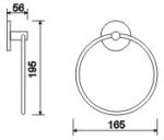 Circular Polished Bathroom Towel Rings Towel Holder Stainless Steel For Kitchen