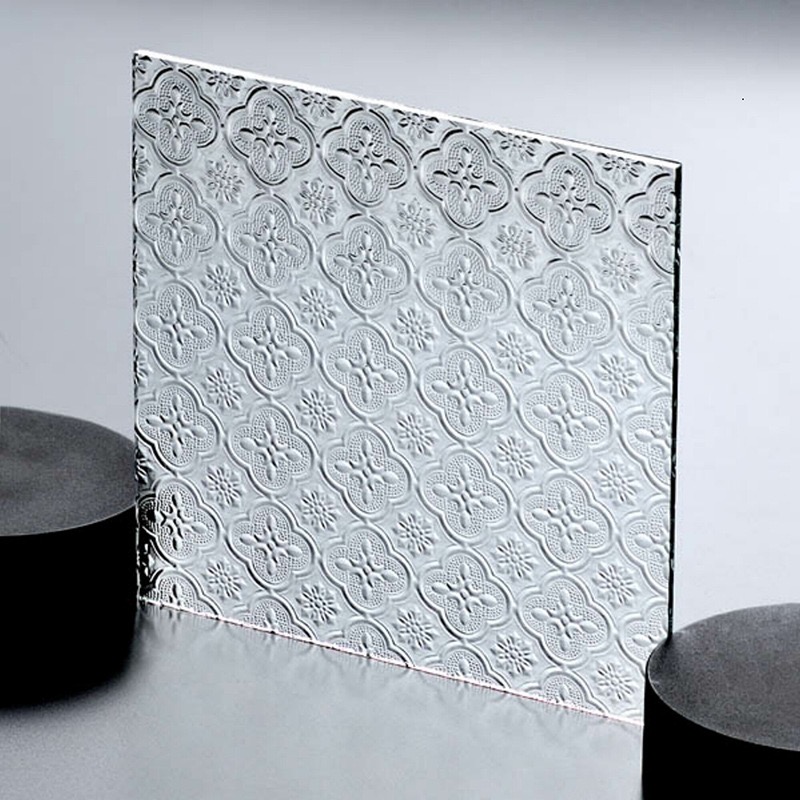 Decorative Tinted Tempered Clear Float Glass Narrow Reeded 2mm For Building