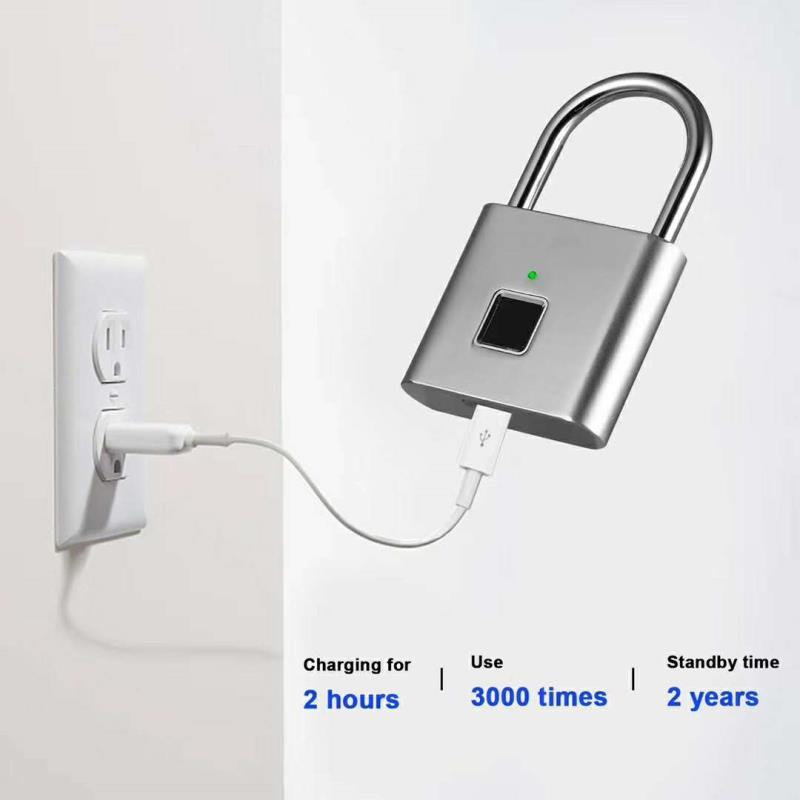 OEM ODM Biometric Smart Fingerprint Padlock Outdoor For Bag /D Luggage