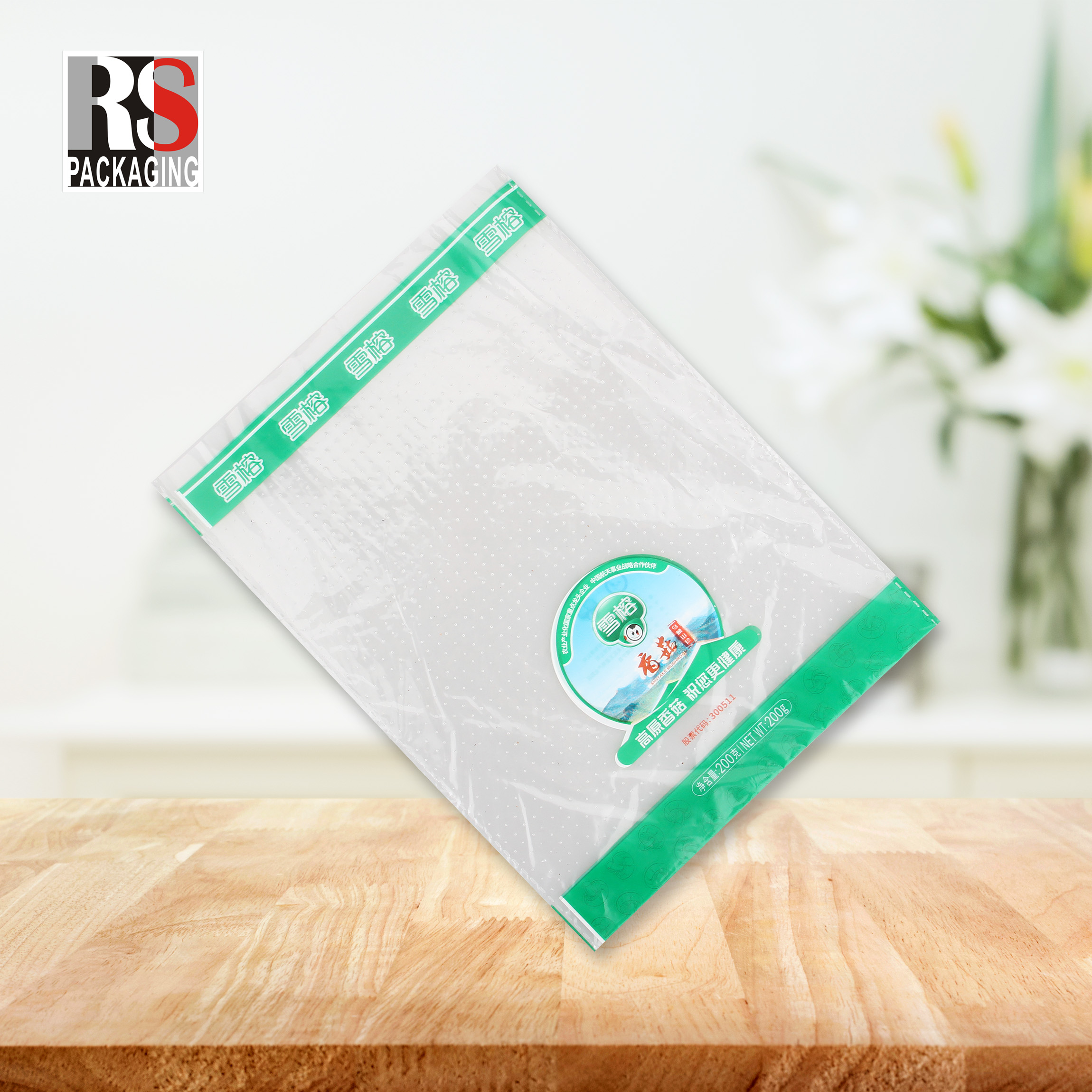 OPP Laminated Poly Bag Micro Perforated Anti Fogging Plastic Bags Custom Printed
