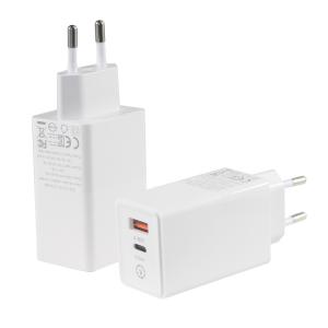 China Laptop QC Type C Dual PD Charger 65W Output 15V 3A for Fast Charging Travel Adapter on sale
