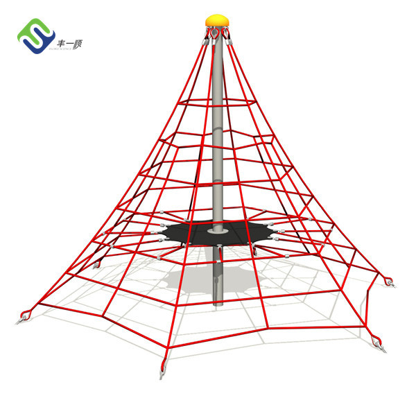 6 Strand 16mm Polyester Combination Rope Playground Wire Rope For Climbing Nets