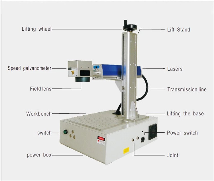3D Mini Portable Fiber Laser Marking Machine For Metal
