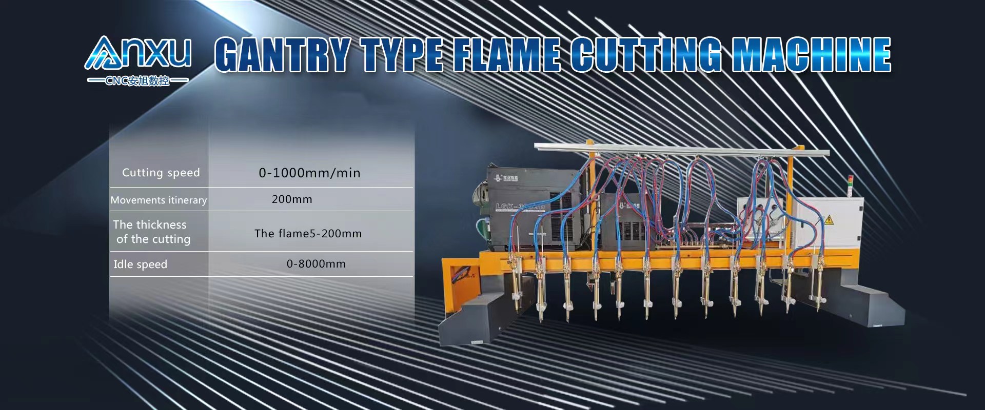 Multi Head CNC Flame Cutter Gantry Plasma Cutting Machine Stainless Steel