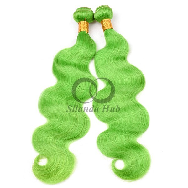 Green Body Wave Remy Human Hair Bundles Sew In Weave Bundles Brazilian Bundle Deals