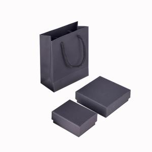 Quality Eco Friendly Recycled Gift Packaging Black Brown Kraft Paper Jewelry Boxes wholesale