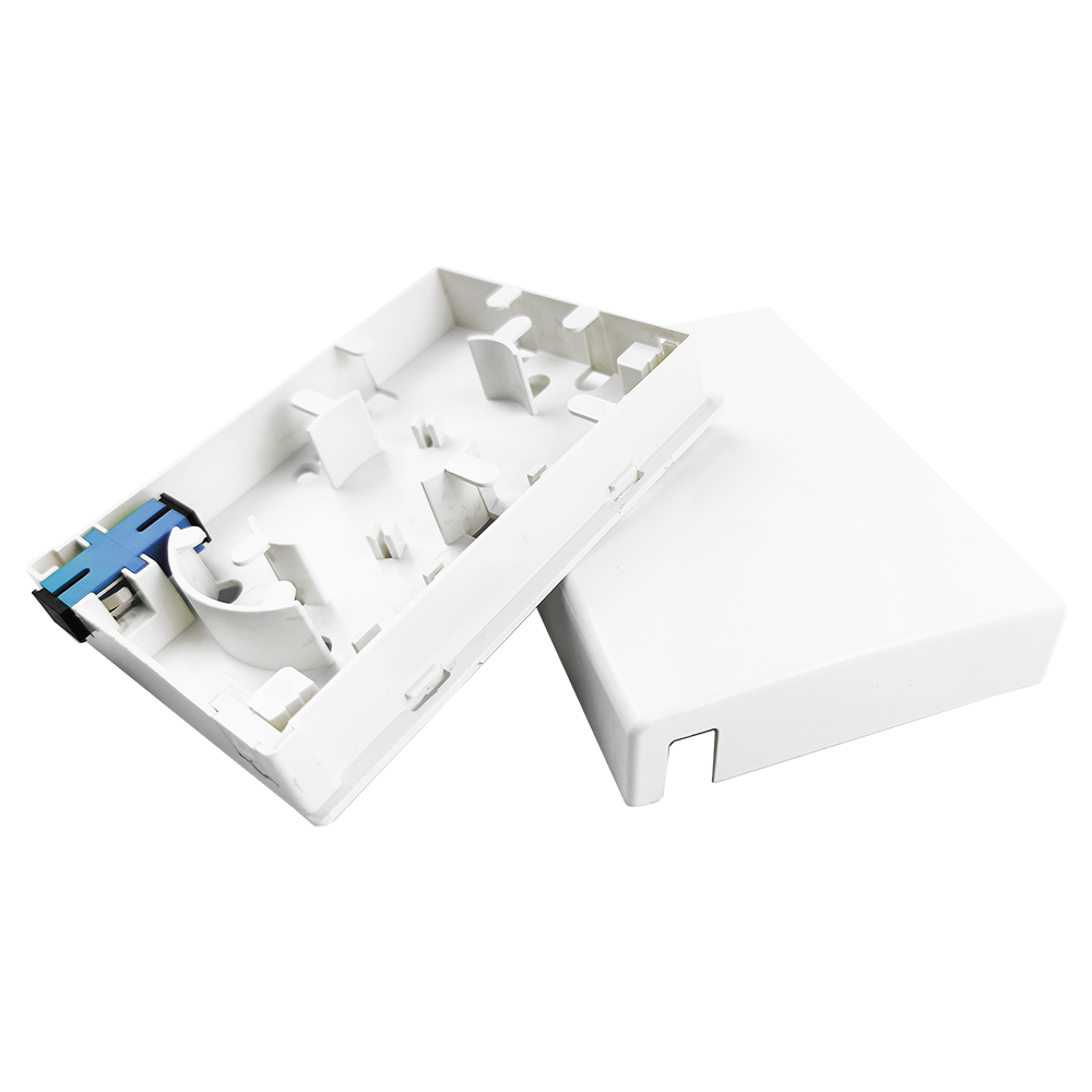 5 2 Cores SC UPC Plastic Fiber Optic Faceplate Socket Panel for Indoor FTTH Network