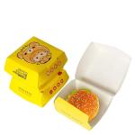 Disposable Food Packaging Kraft Paper Food Grade Fast Food Burger Box Customizat