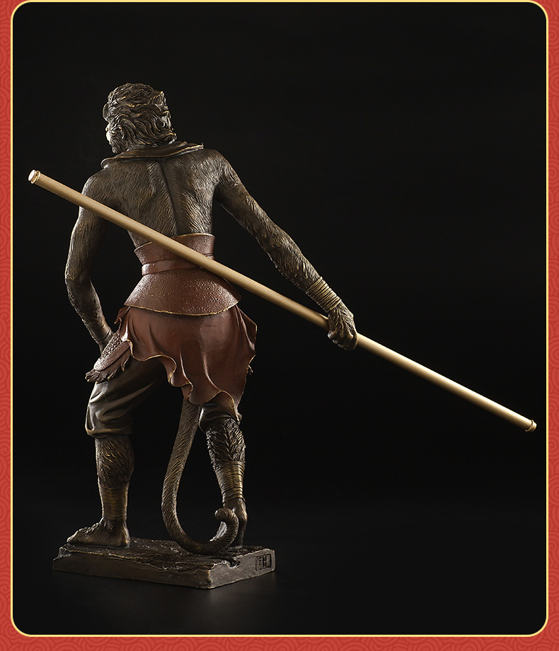 Custom 3D Alloy Copper Casting Monkey King Ornament for Anniversary Celebrations