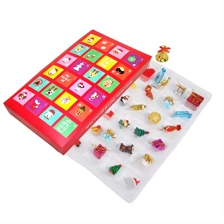 Custom Design Printed Cardboard Gift Packaging Paper Cardboard Advent Calendar Boxes