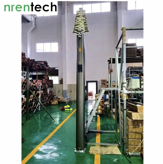 25m lockable pneumatic telescopic mast 15kg payloads/ wireless antenna telescopic mast- NR-3700-25000-15L
