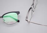 Metal Browline Glasses Business Style TR+Metal Support System