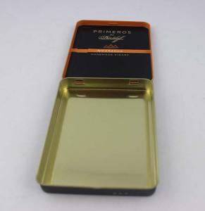 Quality Tinplate Black Cigarette Tin Box CYMK Printing Thickness 0.2mm wholesale