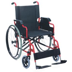 Quality Economic Friendly Affordable Folding Steel Wheelchair With Flip-Up Desk Armrest Detachable Footrest wholesale