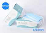 Fluid Resistant Disposable Non Woven Face Mask 3D Cropping Protection