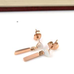Quality Elegant Lady Fashion Jewelry Stainless Steel Fan-Shaped Drop Earrings wholesale