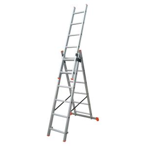 Quality Robust Strength Aluminum Extension Ladder 3x6 With Non Marring Feet wholesale