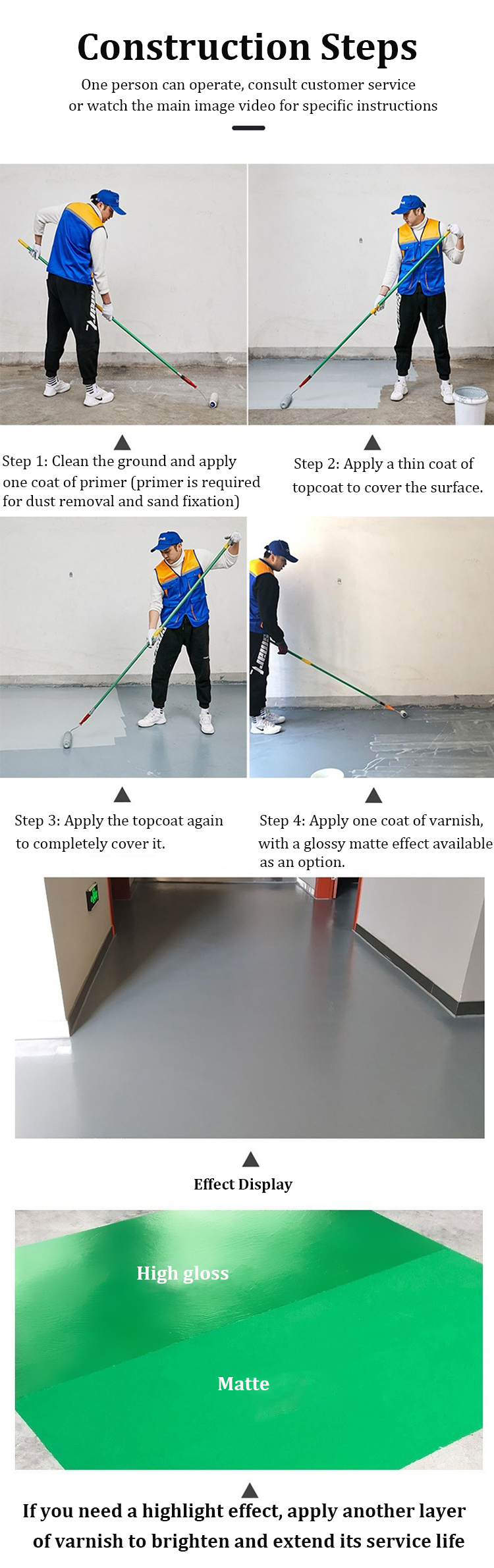 Brush Application Method NEWNESS Epoxy Resin Flakes Coating for Basement Floor System